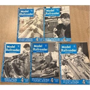 Vintage Model Railroader Magazine 1952 Lot 5 January-June Train Hobby Ephemera